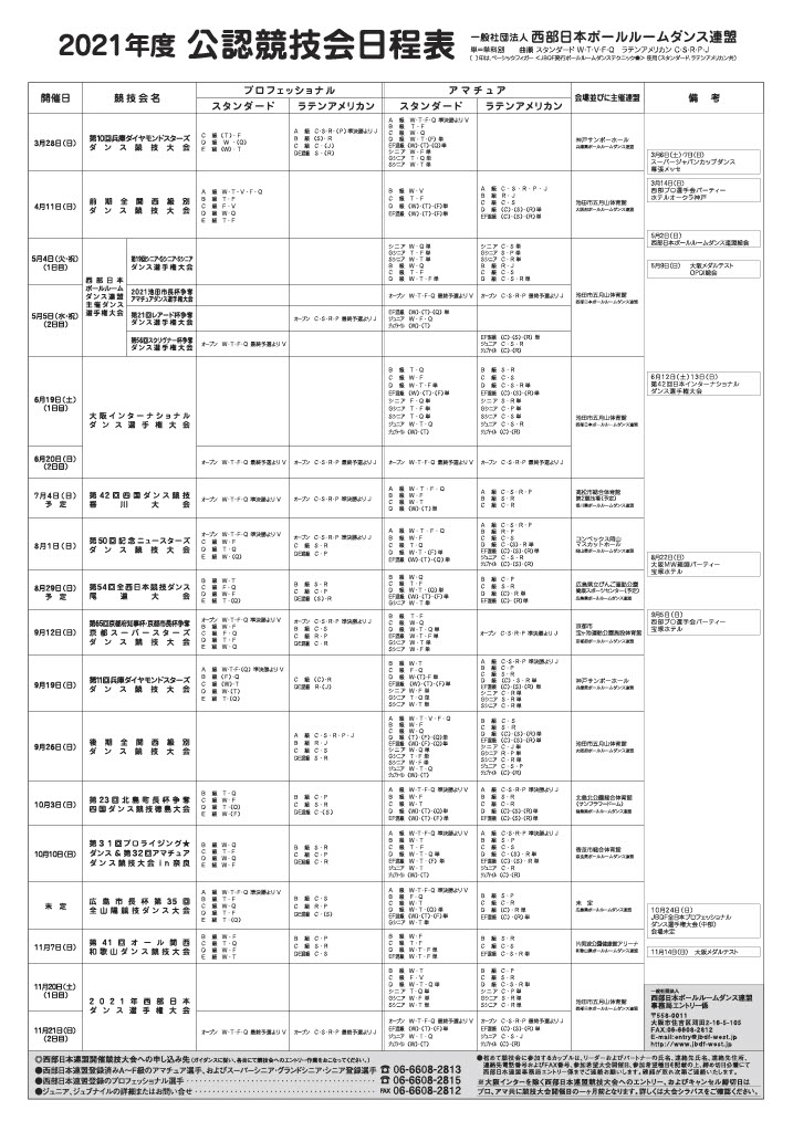 Jbdf西部 東北社交ダンス情報